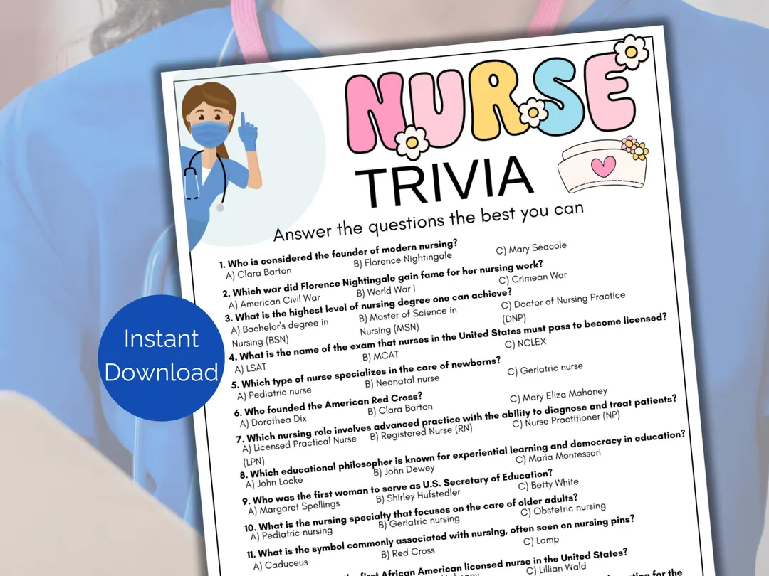 Nurse Trivia Game Nurse Quiz Nurse