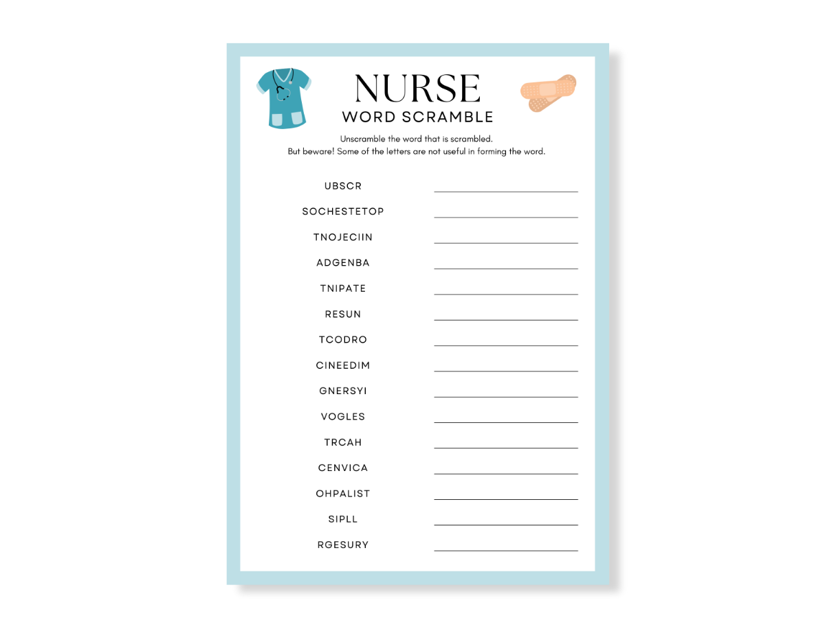 Nurse Word Scramble