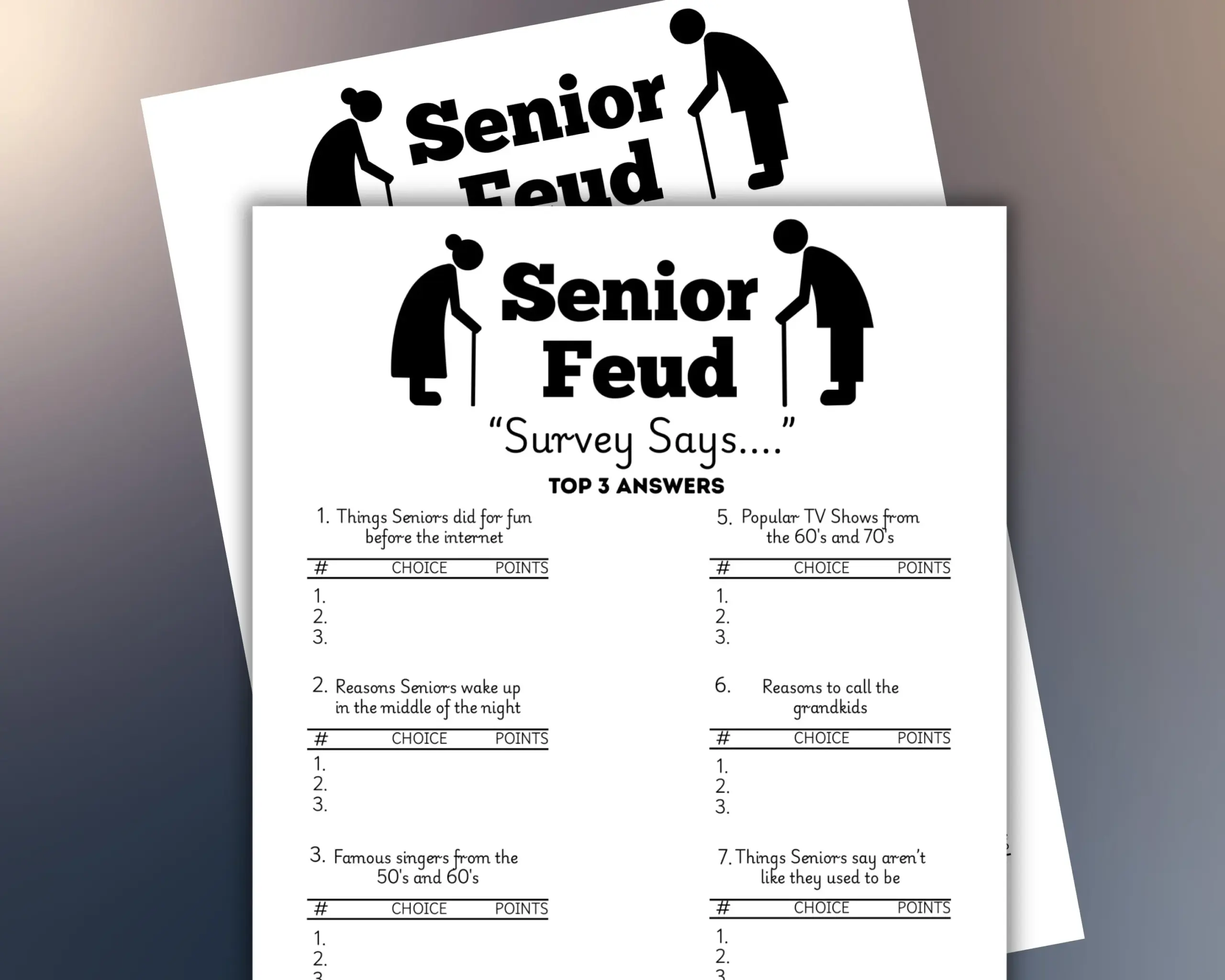Nursing Home Activities Printable