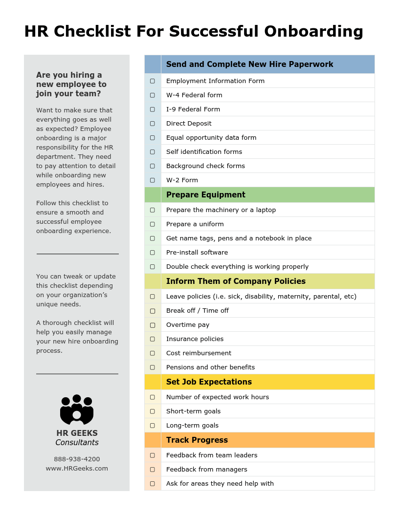 Onboarding Checklist