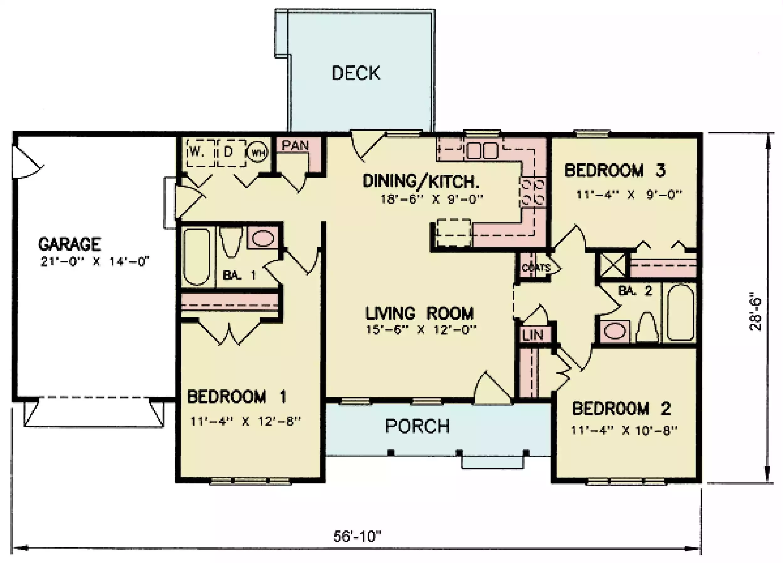 One Story Ranch 1101 Square Feet 3 Bed Affordable 10720