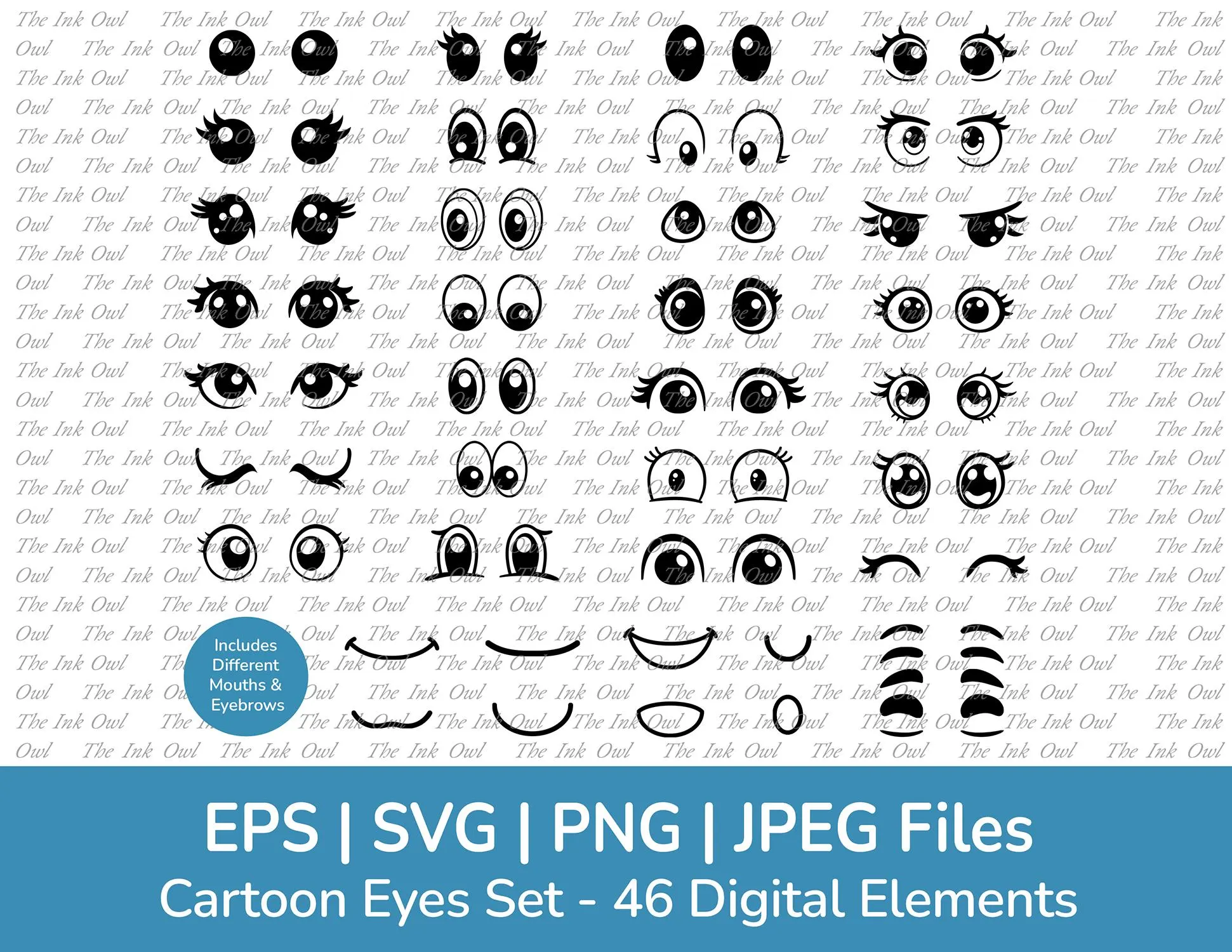 Oval Eyes Template