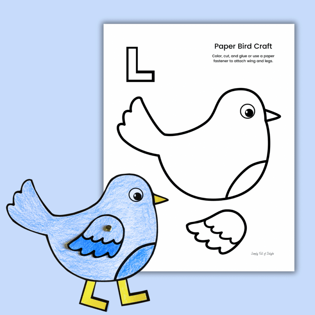 Paper Bird Craft Free Printable