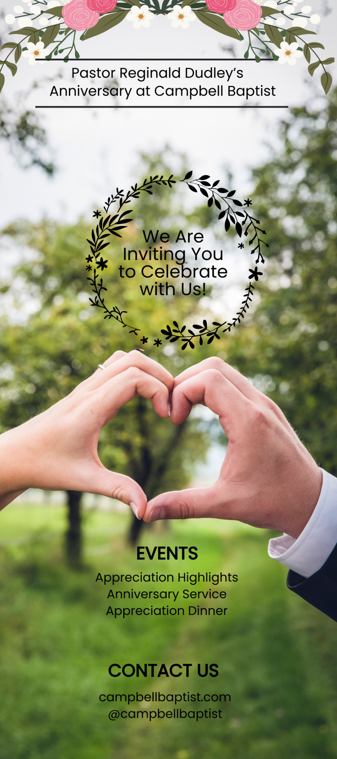 Pastor Anniversary Events Rack Card Pastor Anniversary Events Rack Card