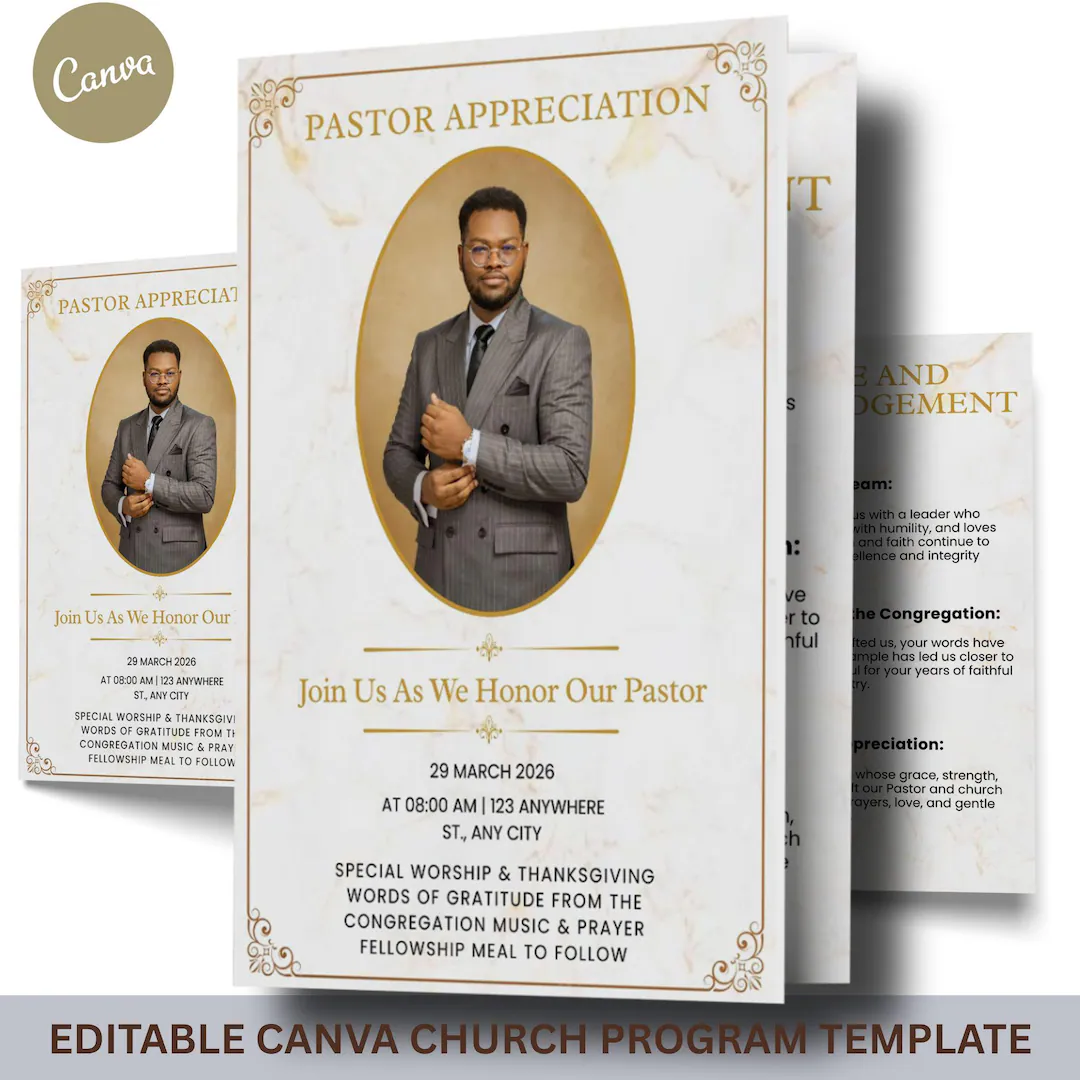 Pastor Anniversary Program Template