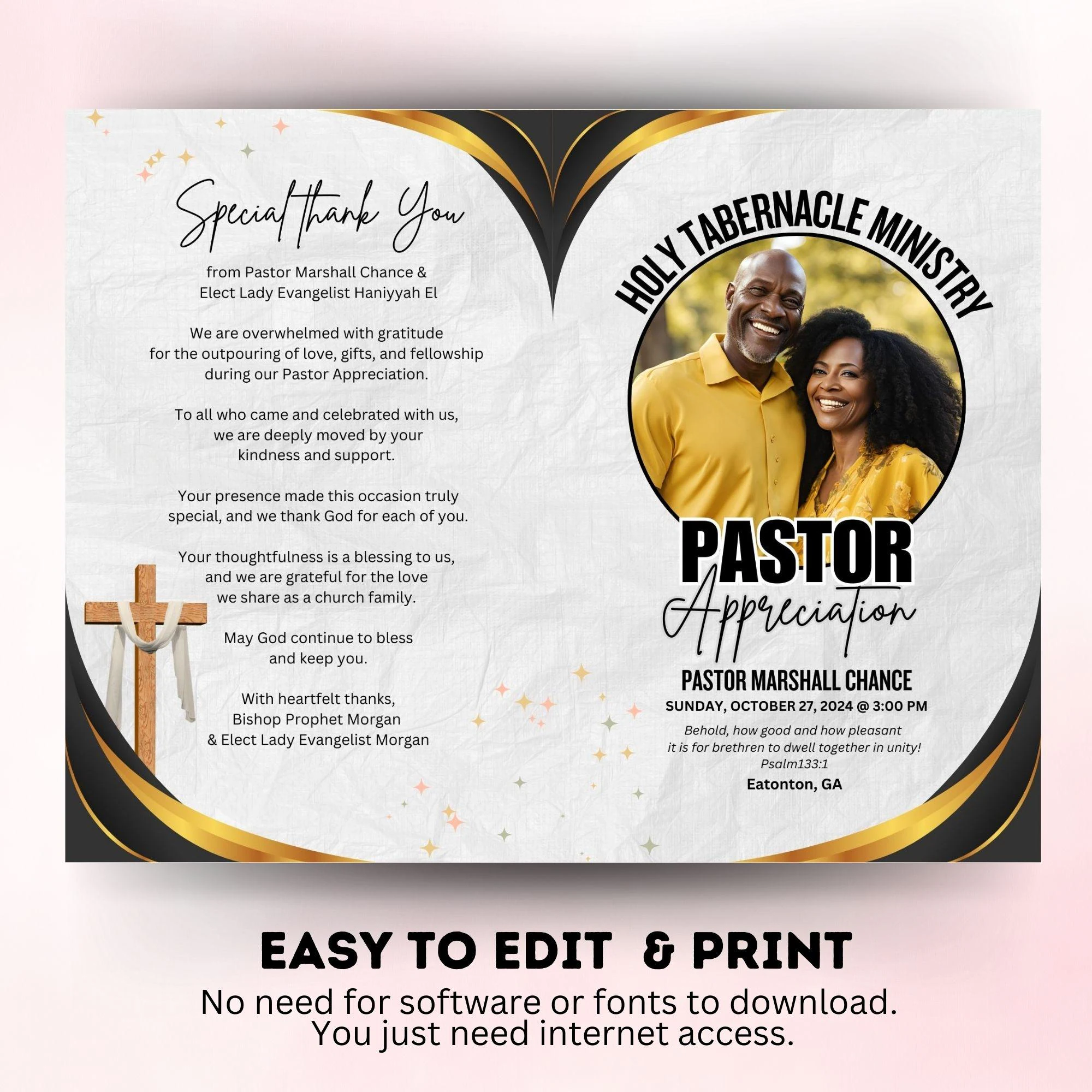 Pastoral Anniversary Program Template Pastoral Anniversary Program Template
