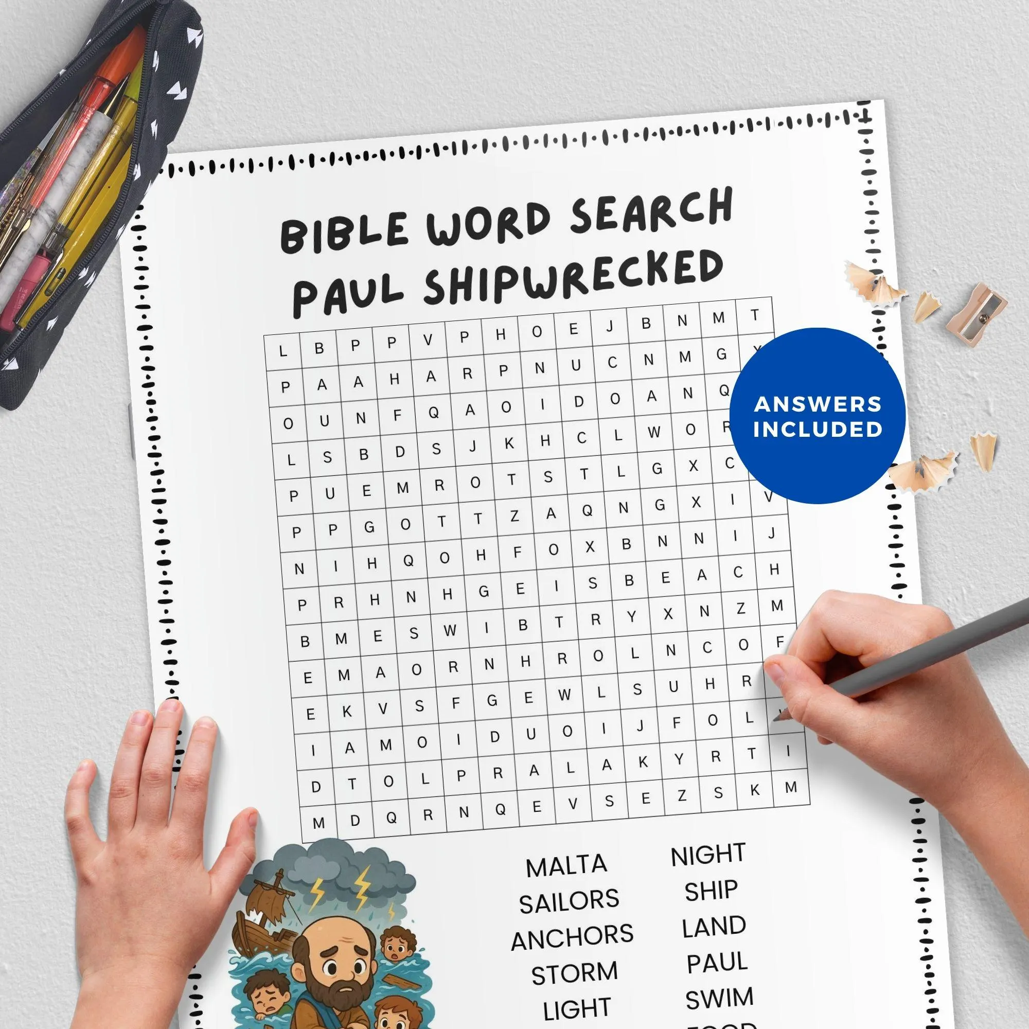 Paul Bible Study No Prep Word Search