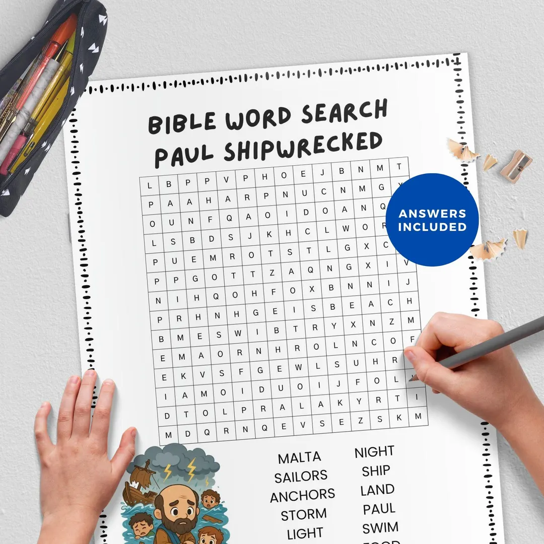 Paul Bible Study No Prep Word Search