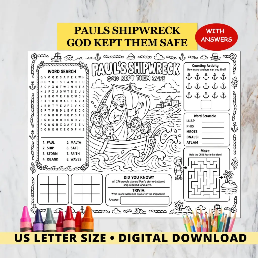 Paul Shipwrecked Sunday School Craft