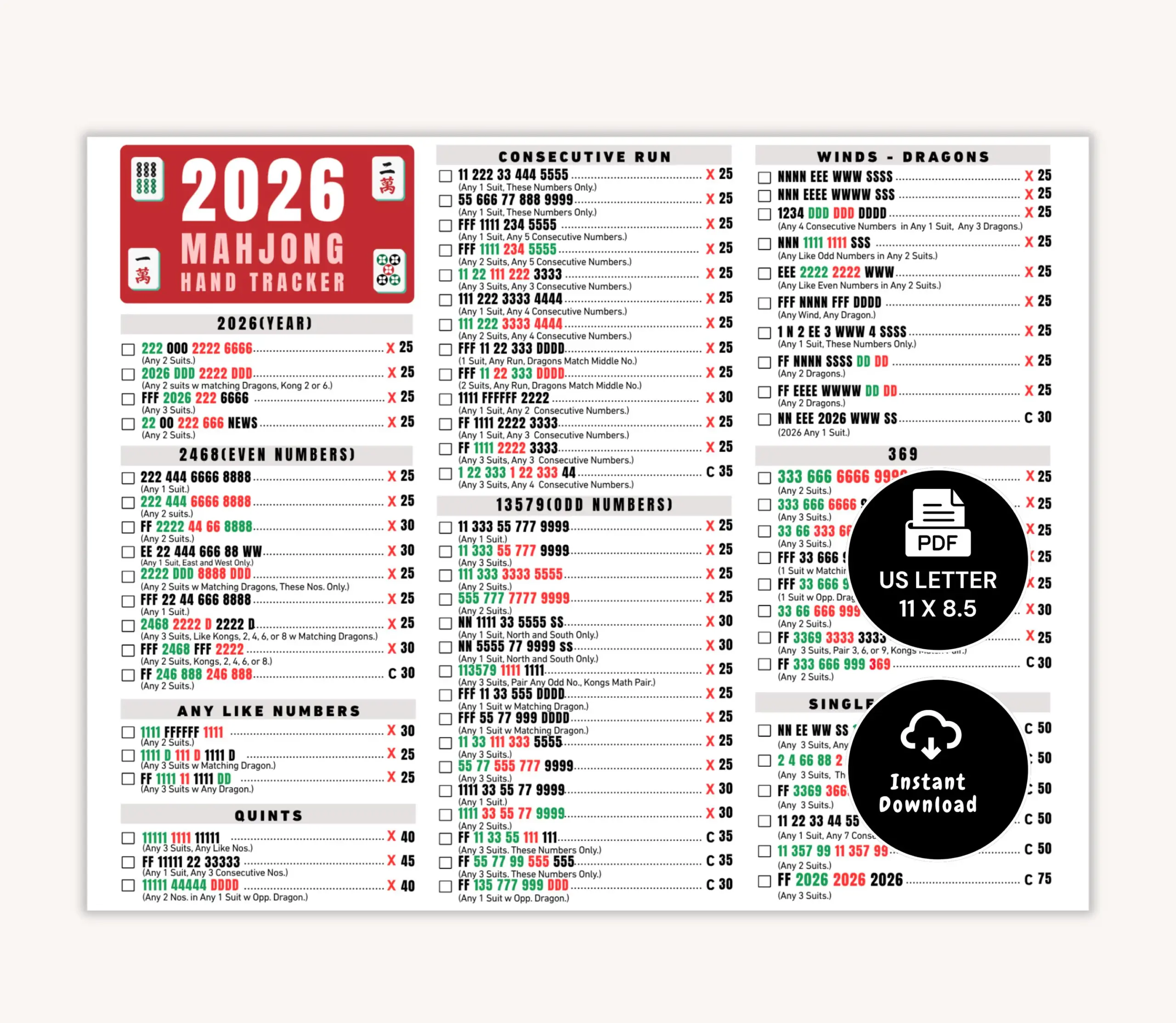 Pdf Mahjong Cheat Sheet Printable Pdf Mahjong Cheat Sheet Printable