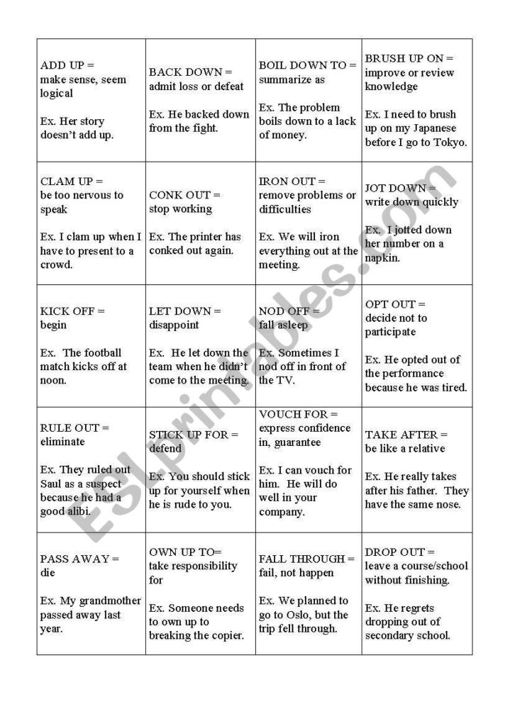 Phrasal Verb Balderdash 161028