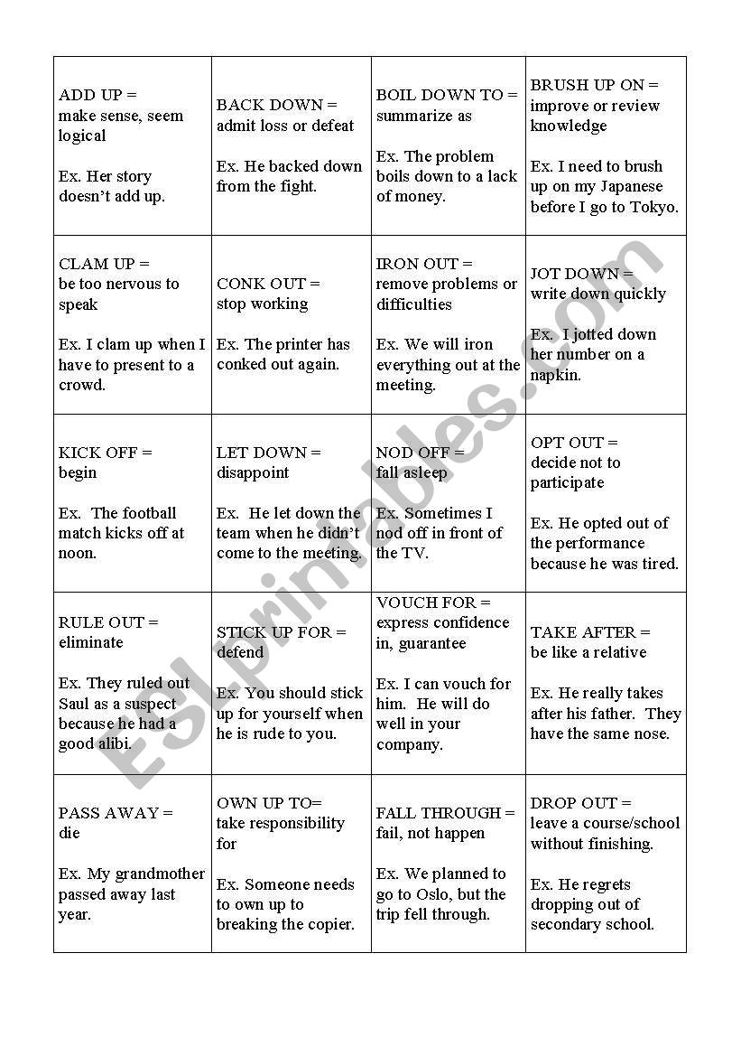 Phrasal Verb Balderdash 161028
