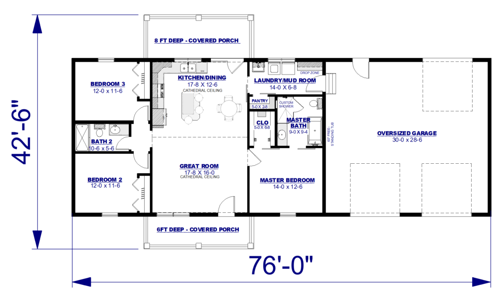 Plan 1311 Square Feet 3 Bedroom 2 Bathroom Country Style 34609