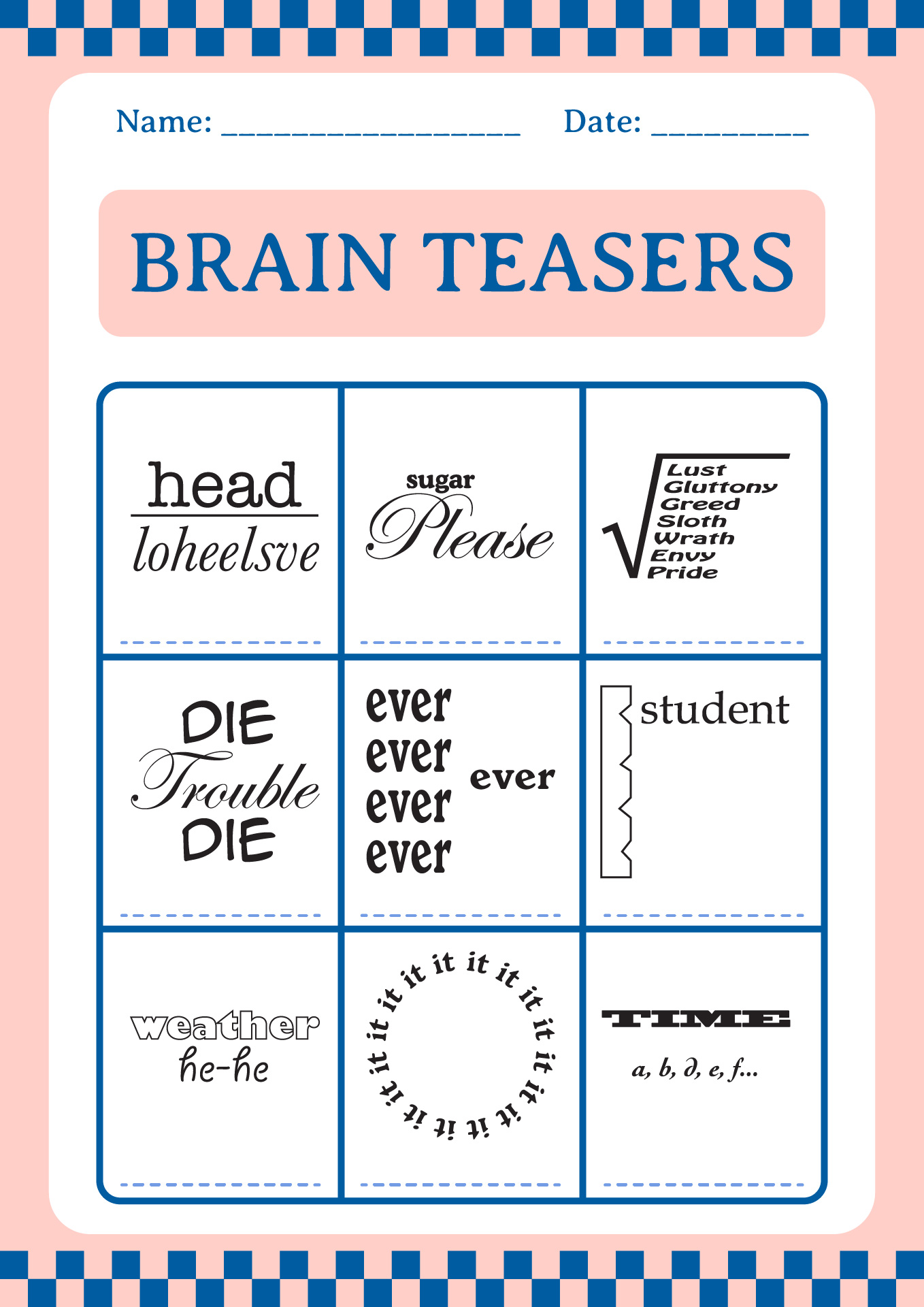 Post Brain Games Seniors Printable Worksheets 19008