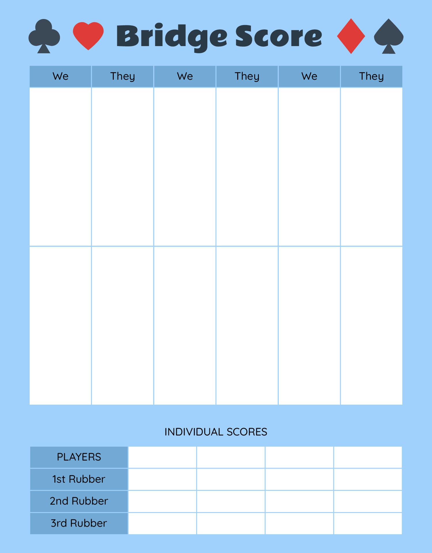 Post Bridge Tally Cards Printable 162879