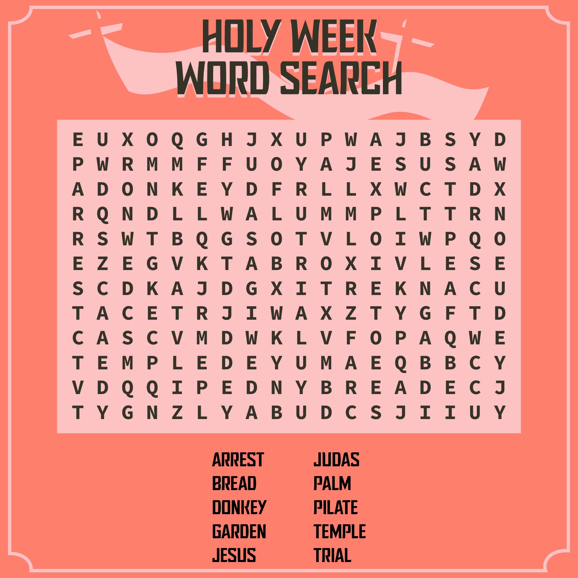 Post Church Word Searches Printables 302360