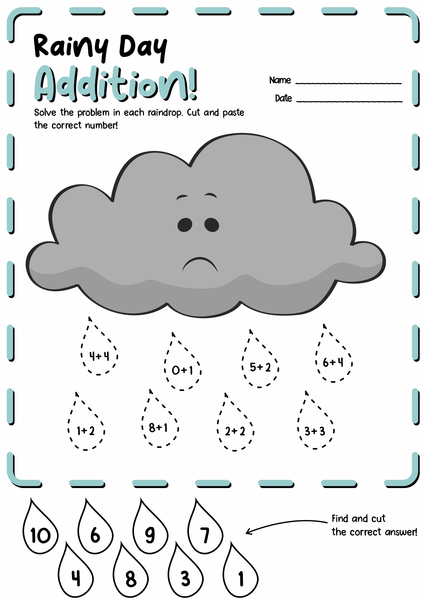 Post Cut And Paste Weather Worksheets 193781