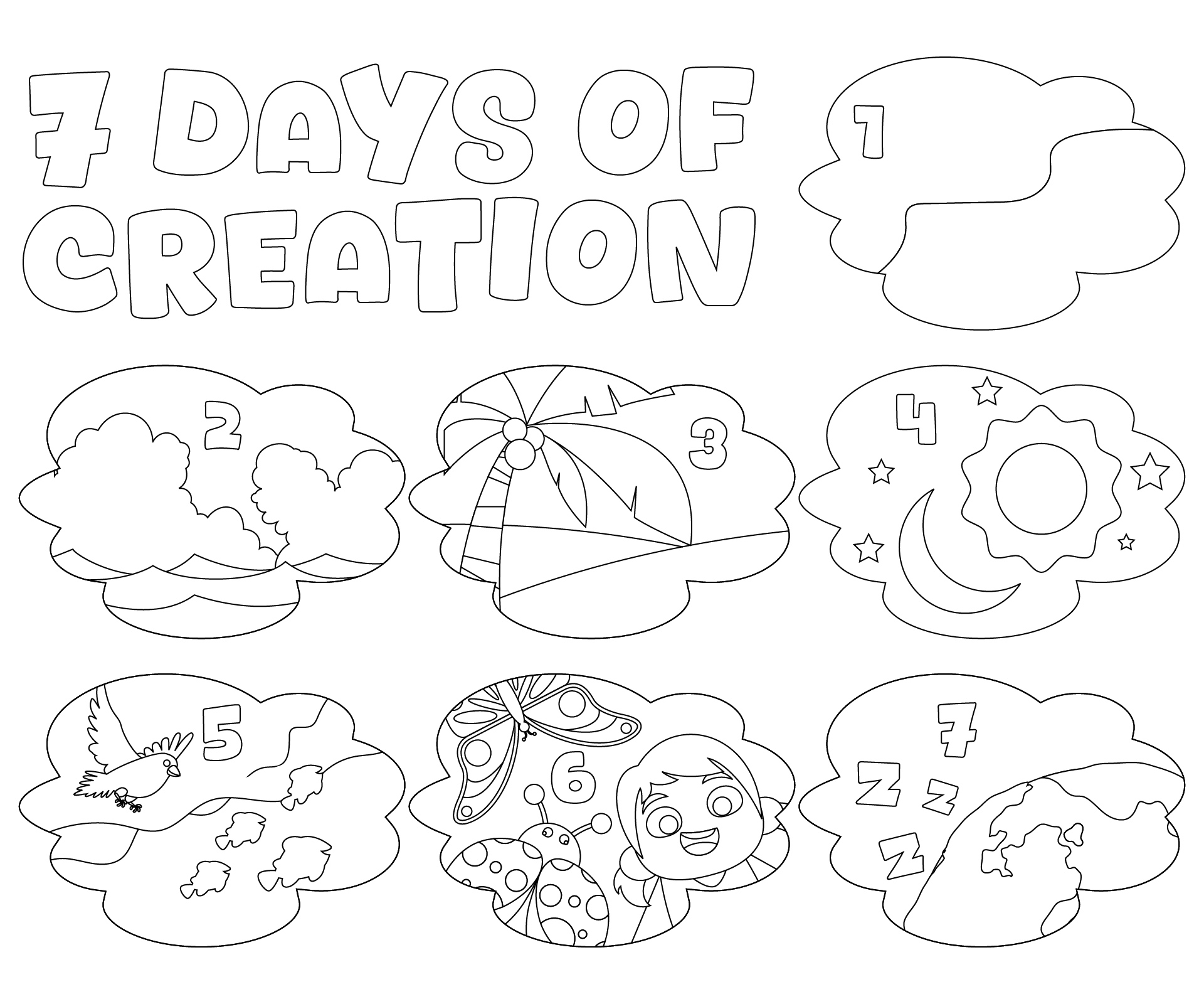 Post Days Of Creation Printables 318888