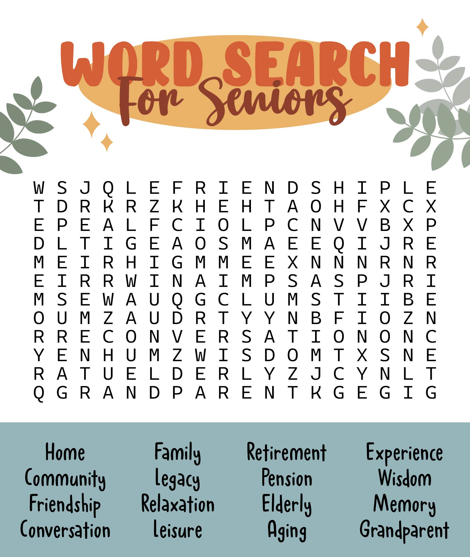 Post Easy Printable Word Searches For Seniors 204280