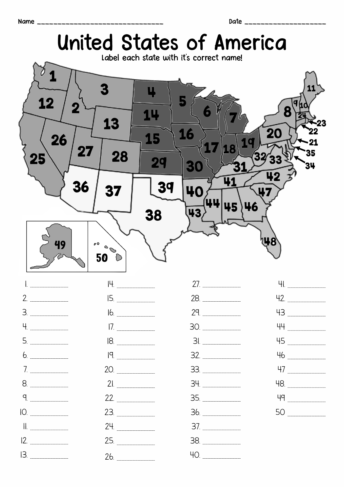 Post Fifty States Worksheets 544583 Post Fifty States Worksheets 544583