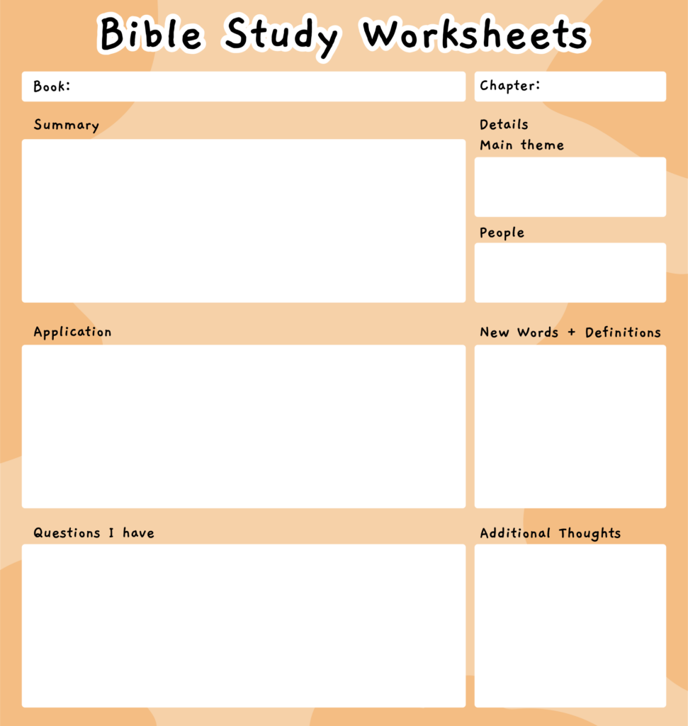 Post Free Bible Study Printable Worksheets 174217