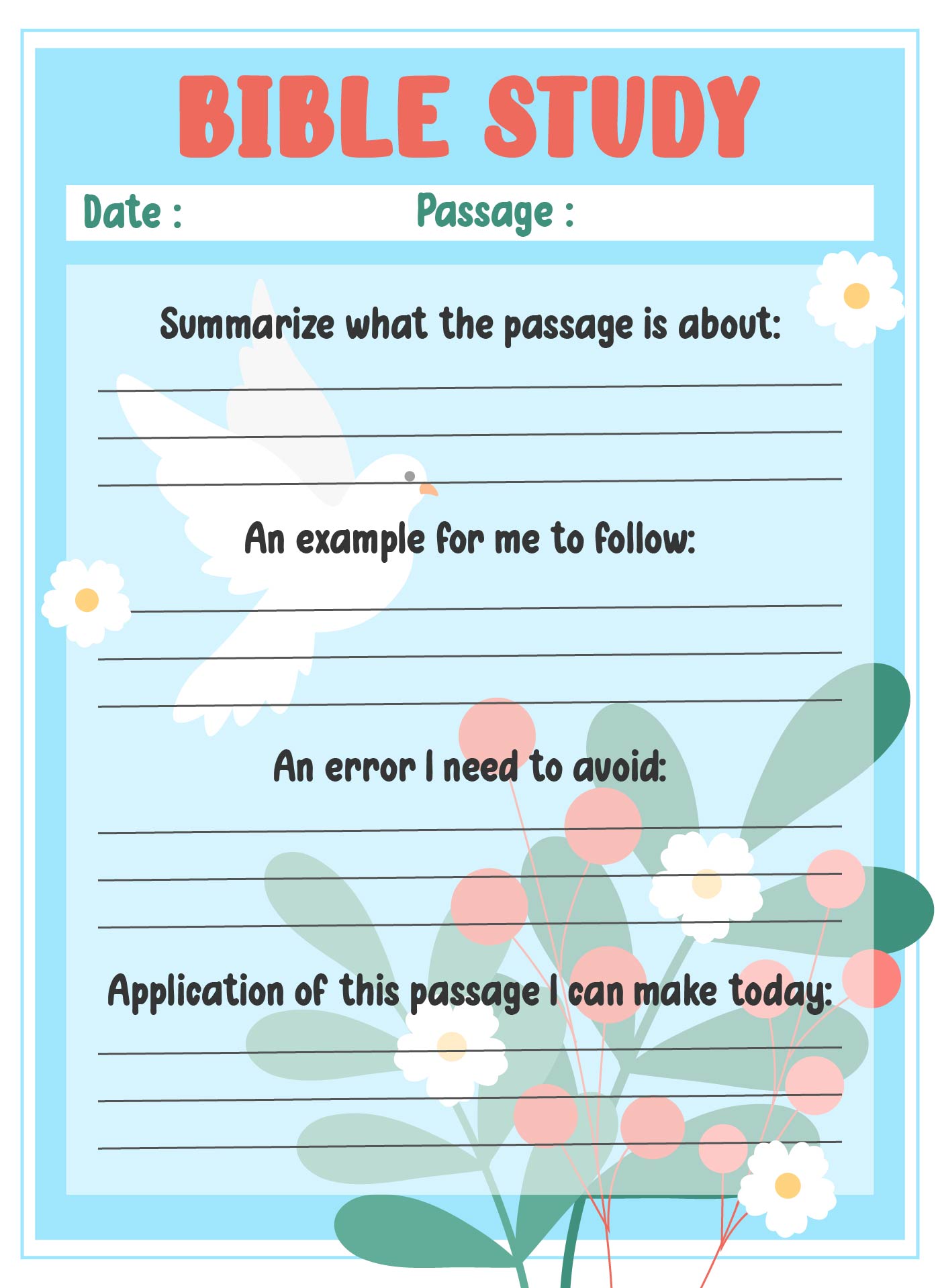 Post Free Bible Study Printable Worksheets 174217