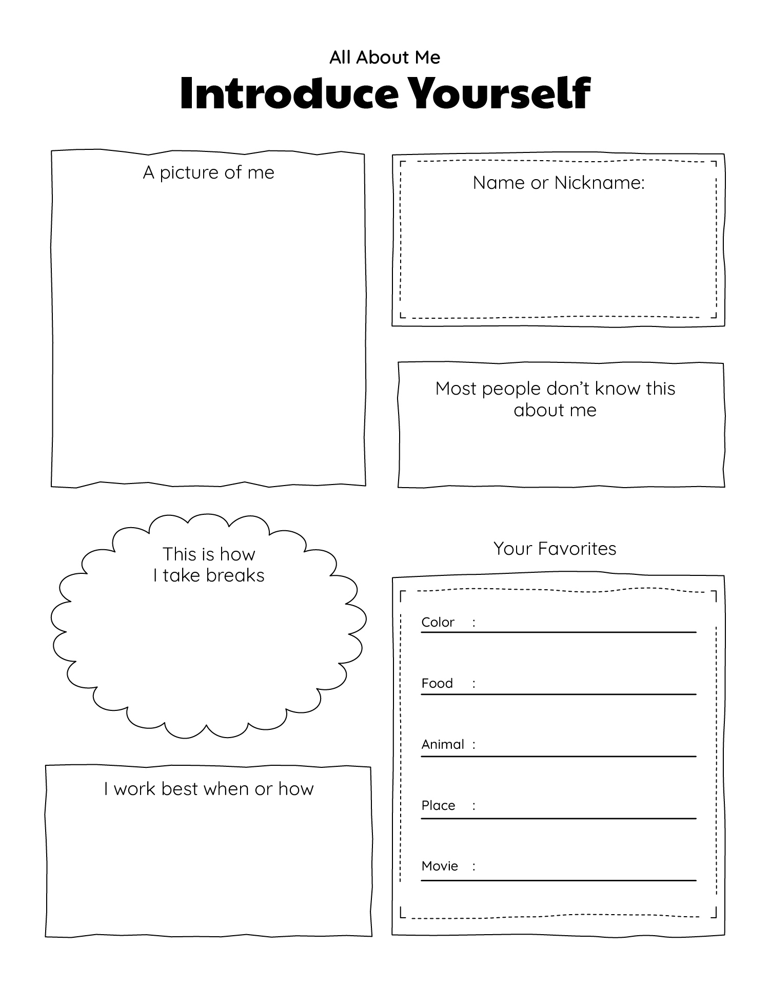 Post Free Printable All About Me Adult 227521