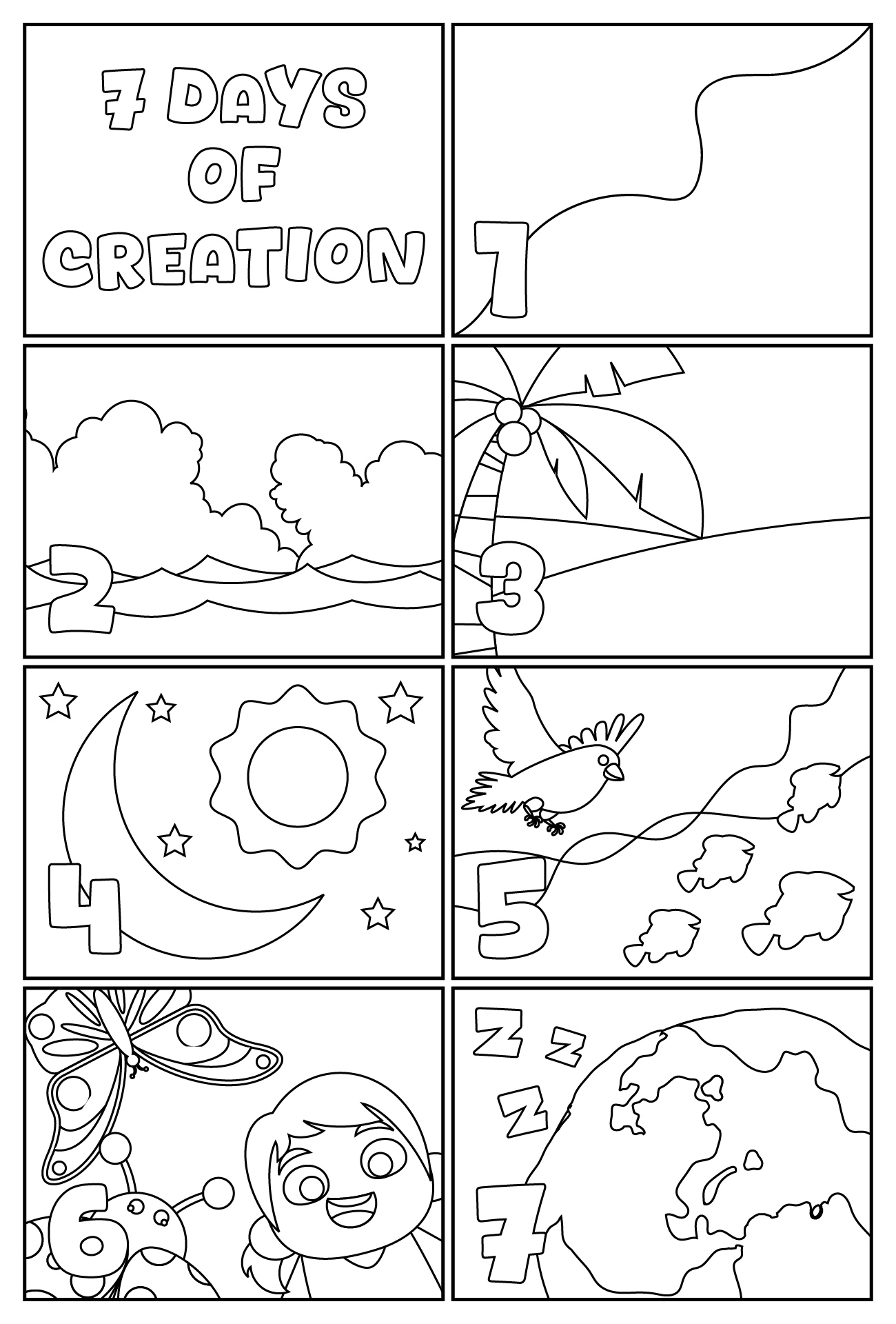 Post Free Printable Creation Activity Pages 318984