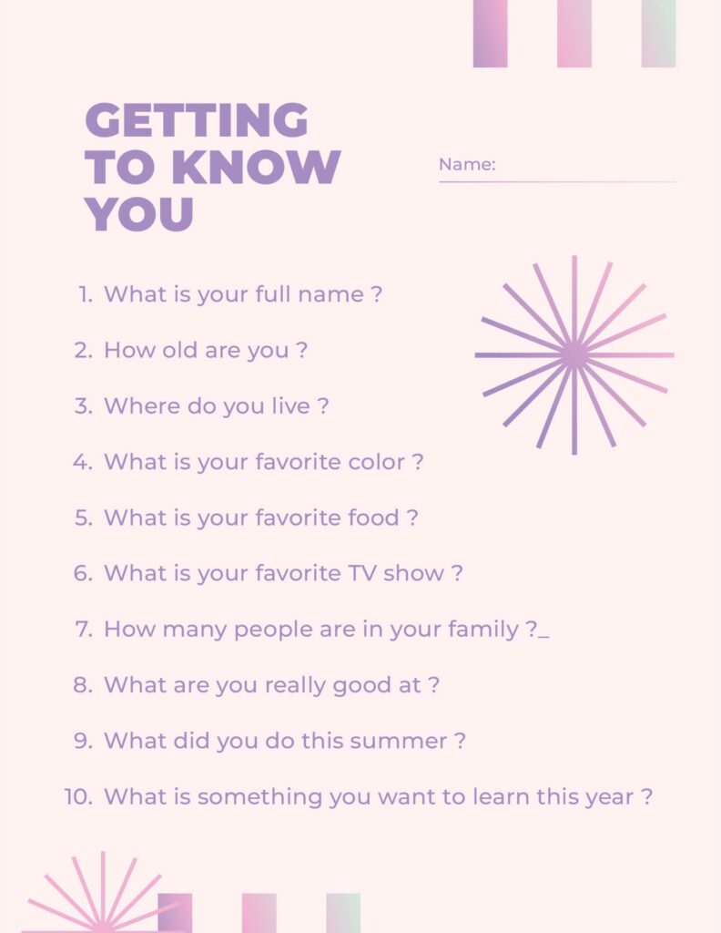 Post Getting To Know You Printables For Adults 234634