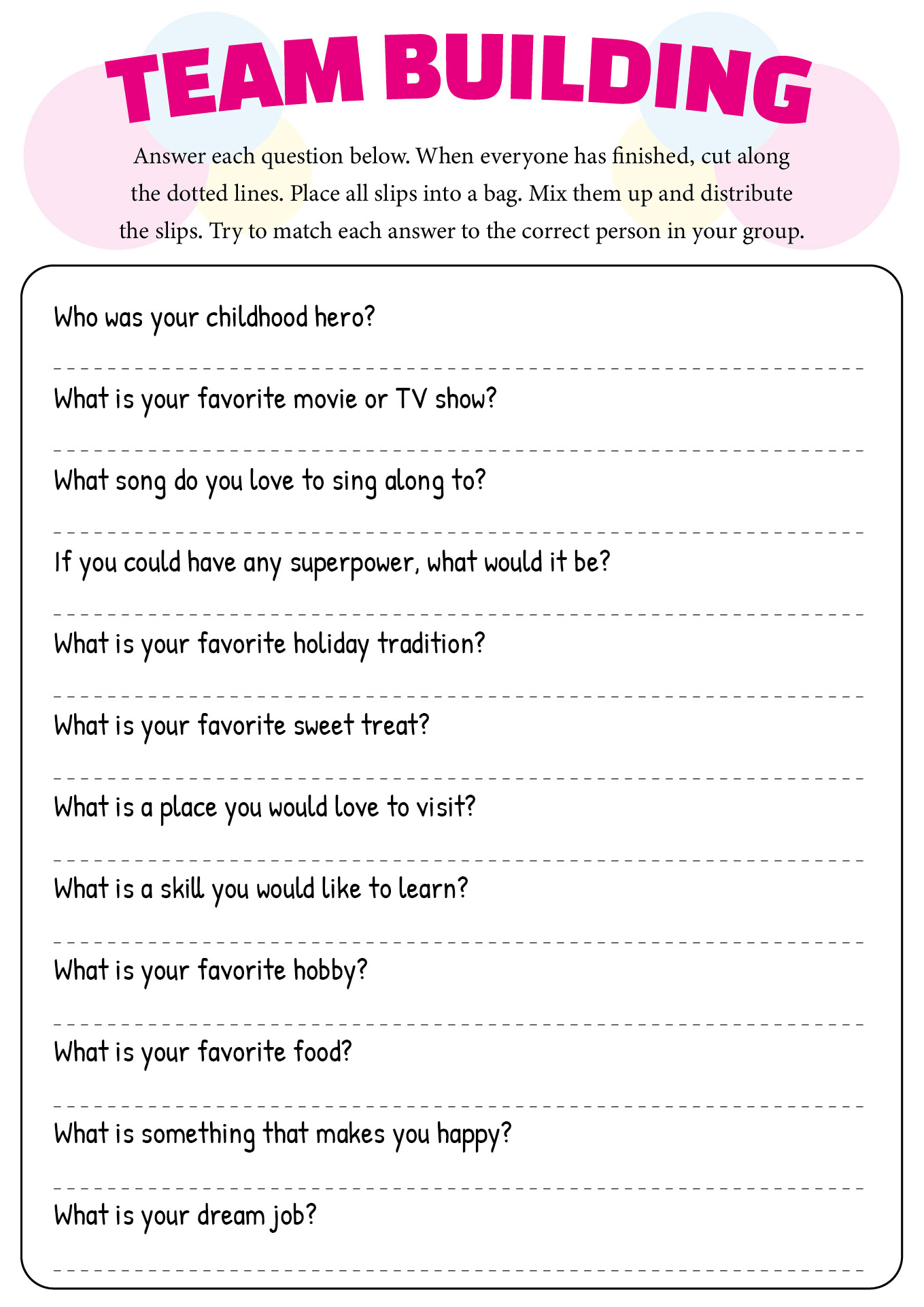 Post Getting To Know You Printables For Adults 234634