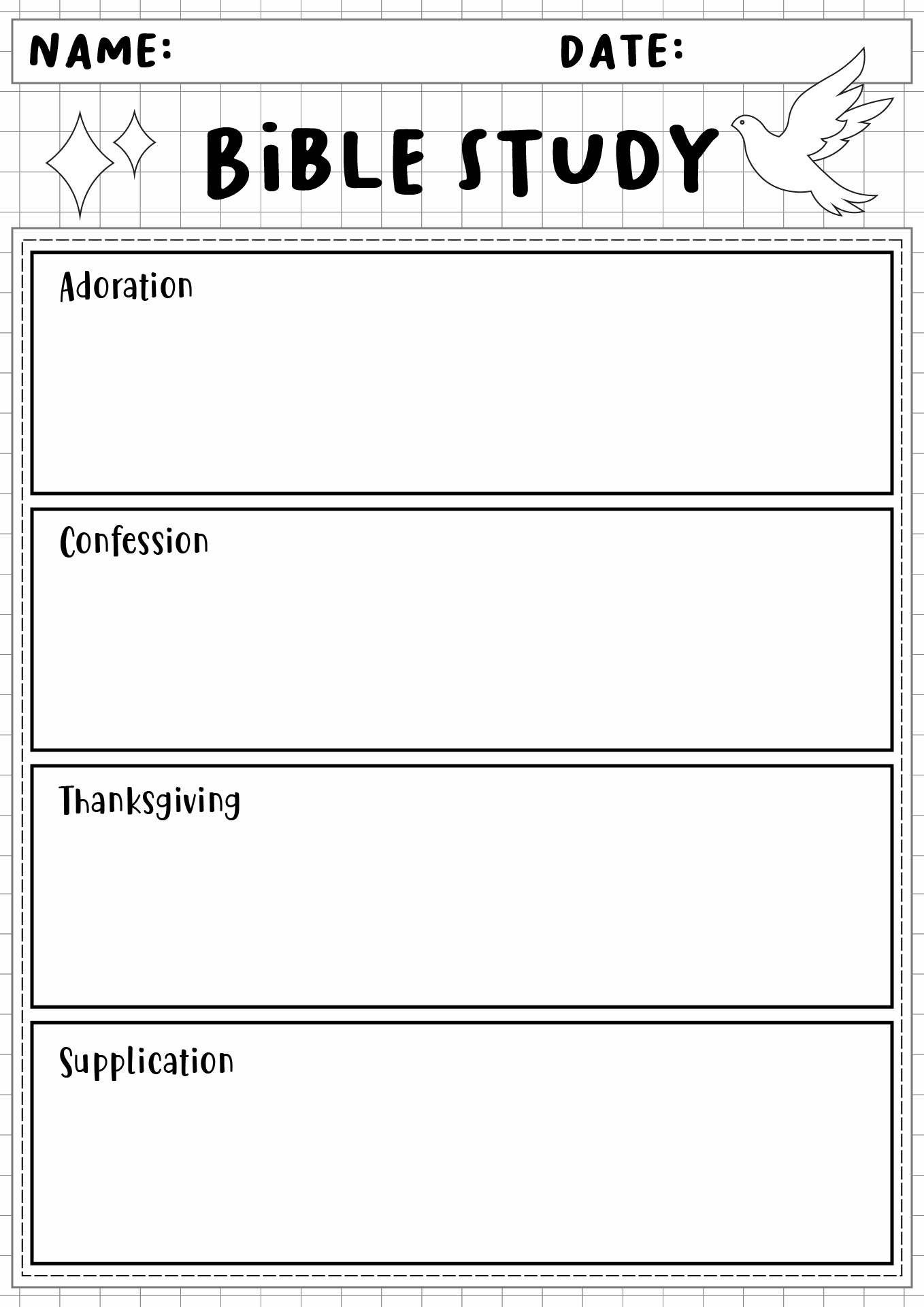 Post Prayer Handouts Worksheet 626099