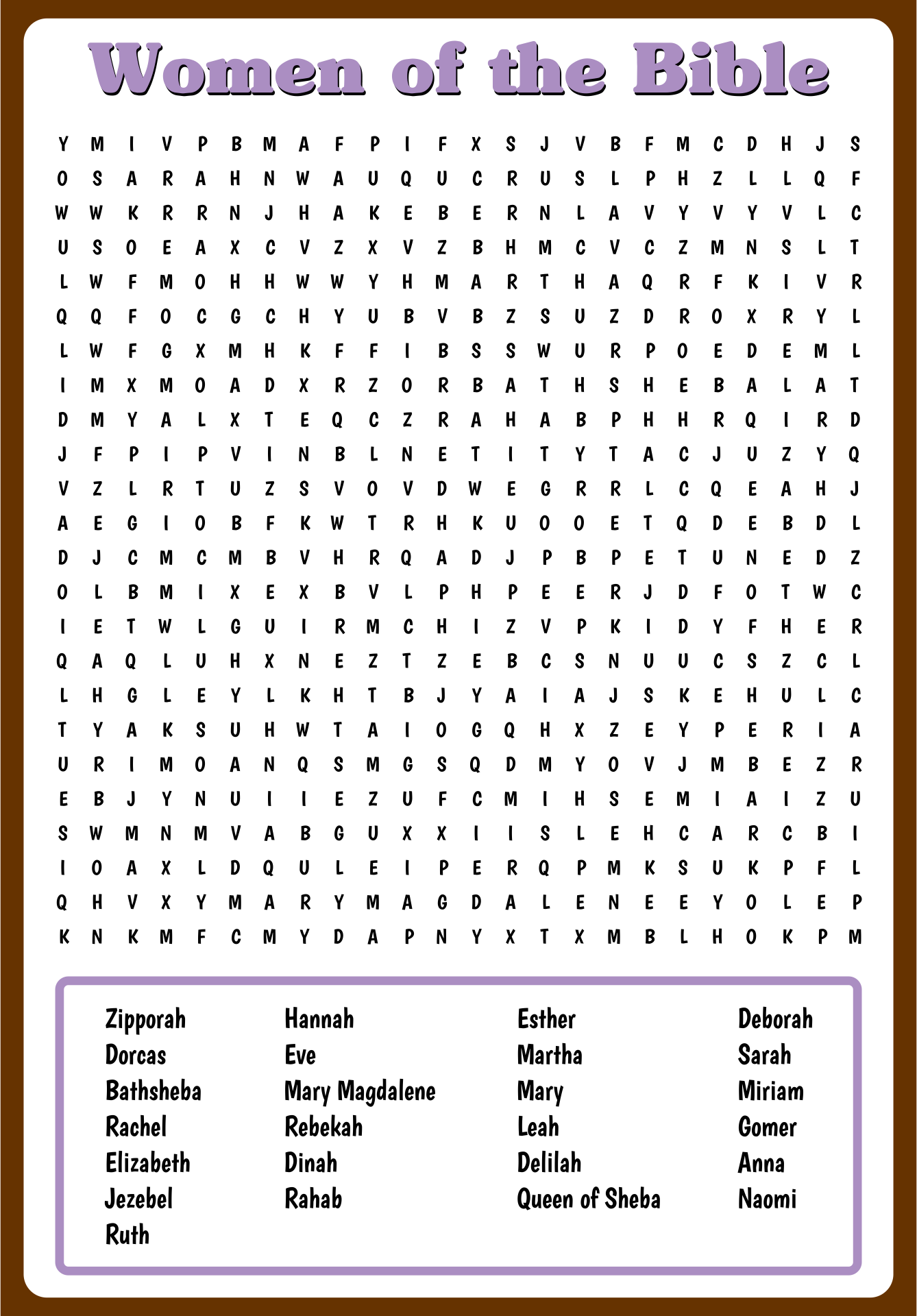 Post Printable Bible Games For Ladies 318247