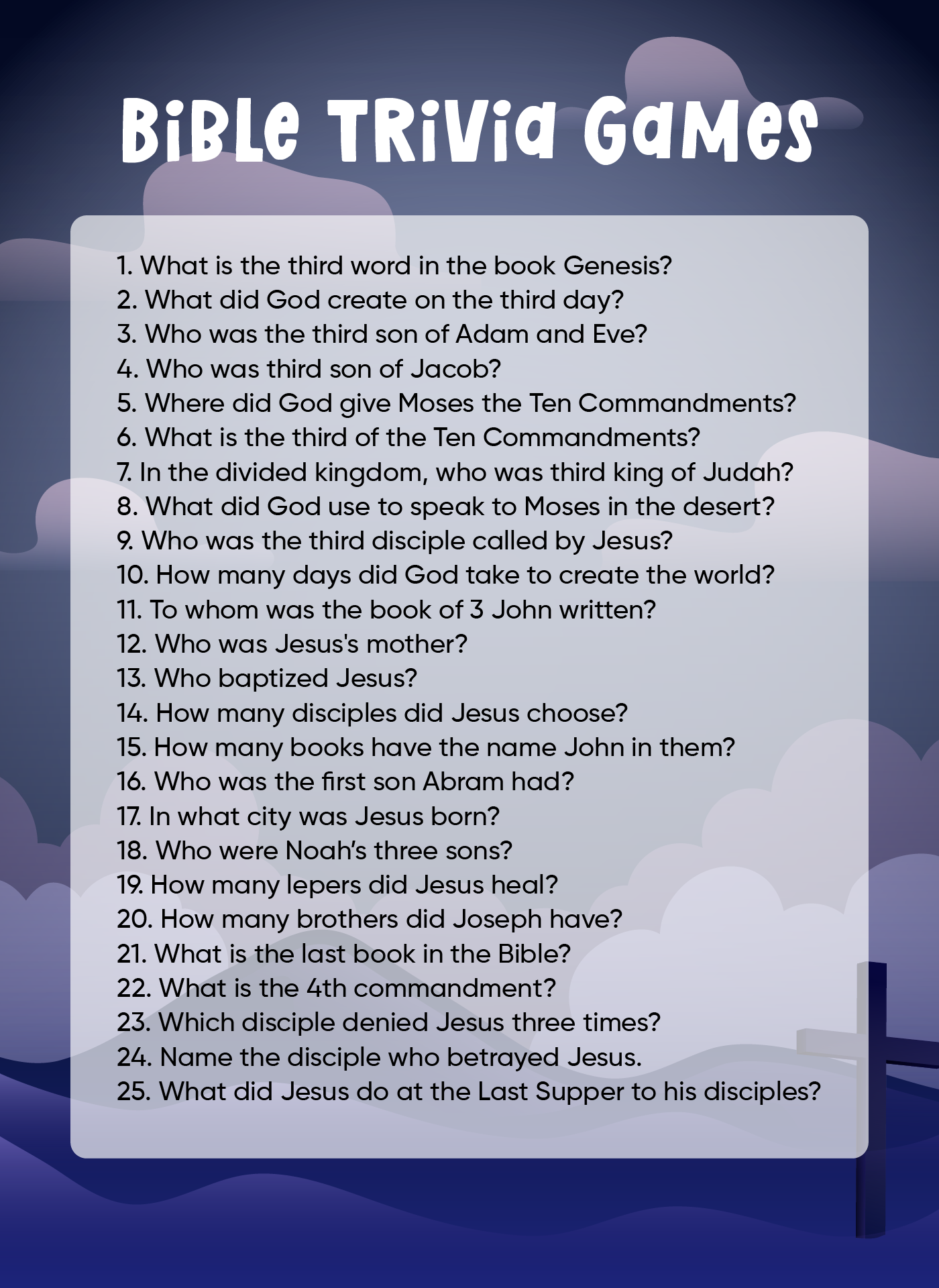 Post Printable Bible Trivia Questions And Answers 155634