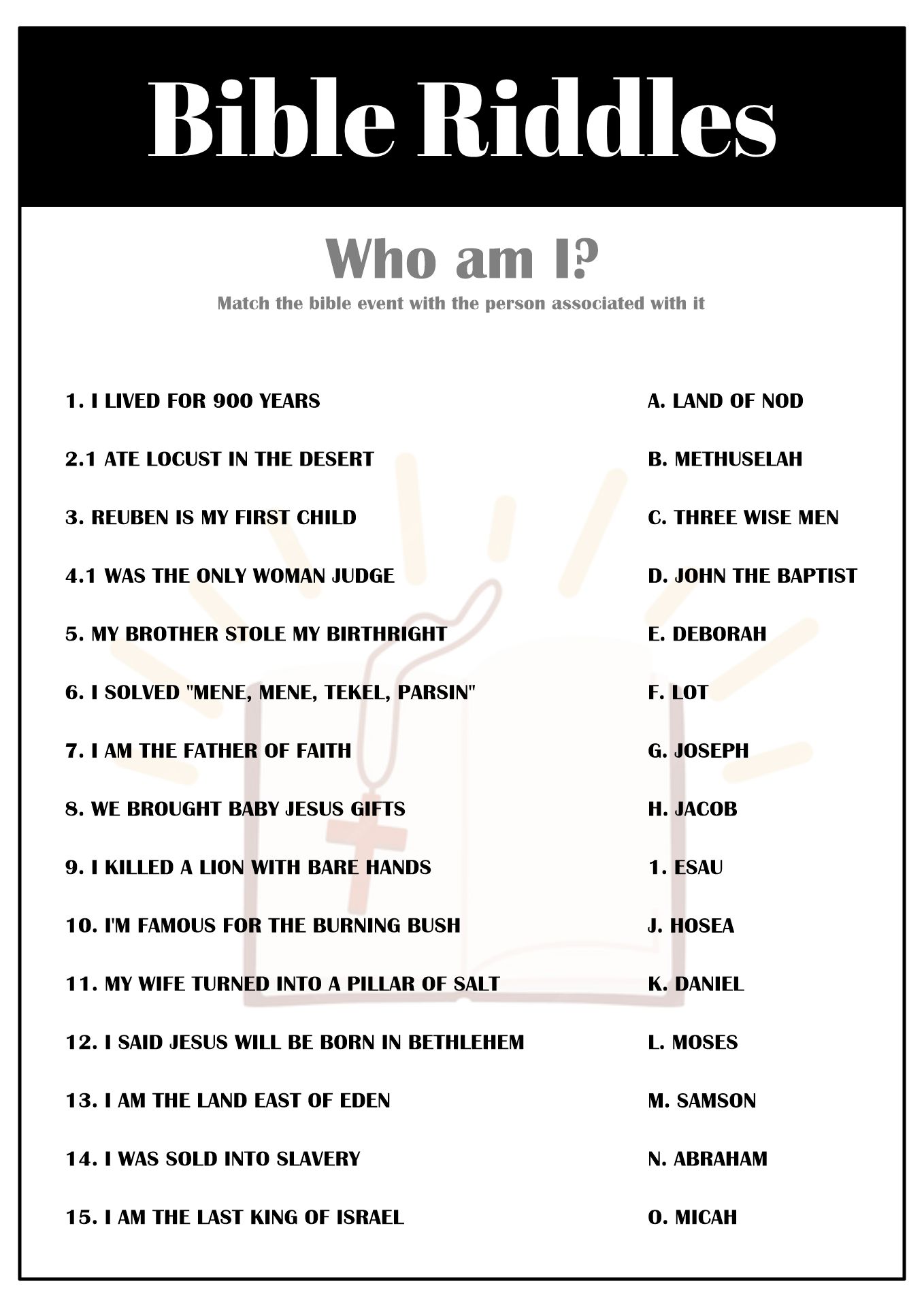 Post Printable Biblical Brain Teasers 260448