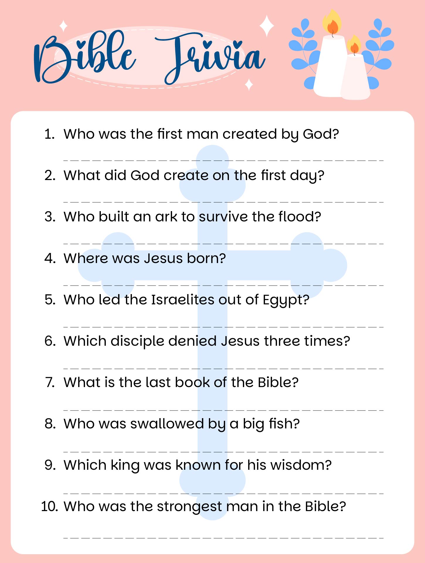 Post Printable Christmas Bible Trivia 293062