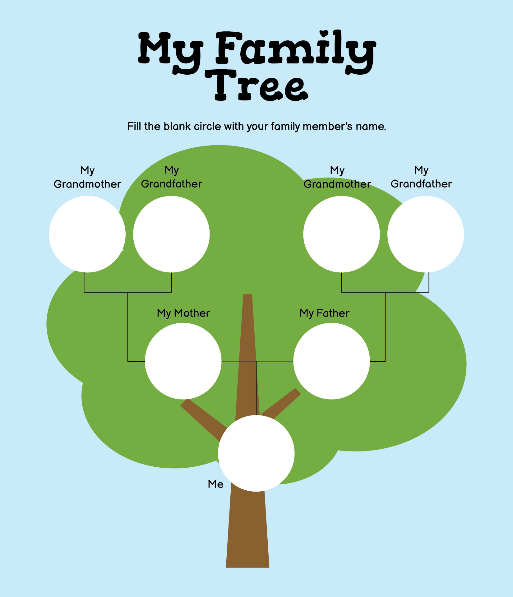 Post Printable Family Tree Worksheet 219023