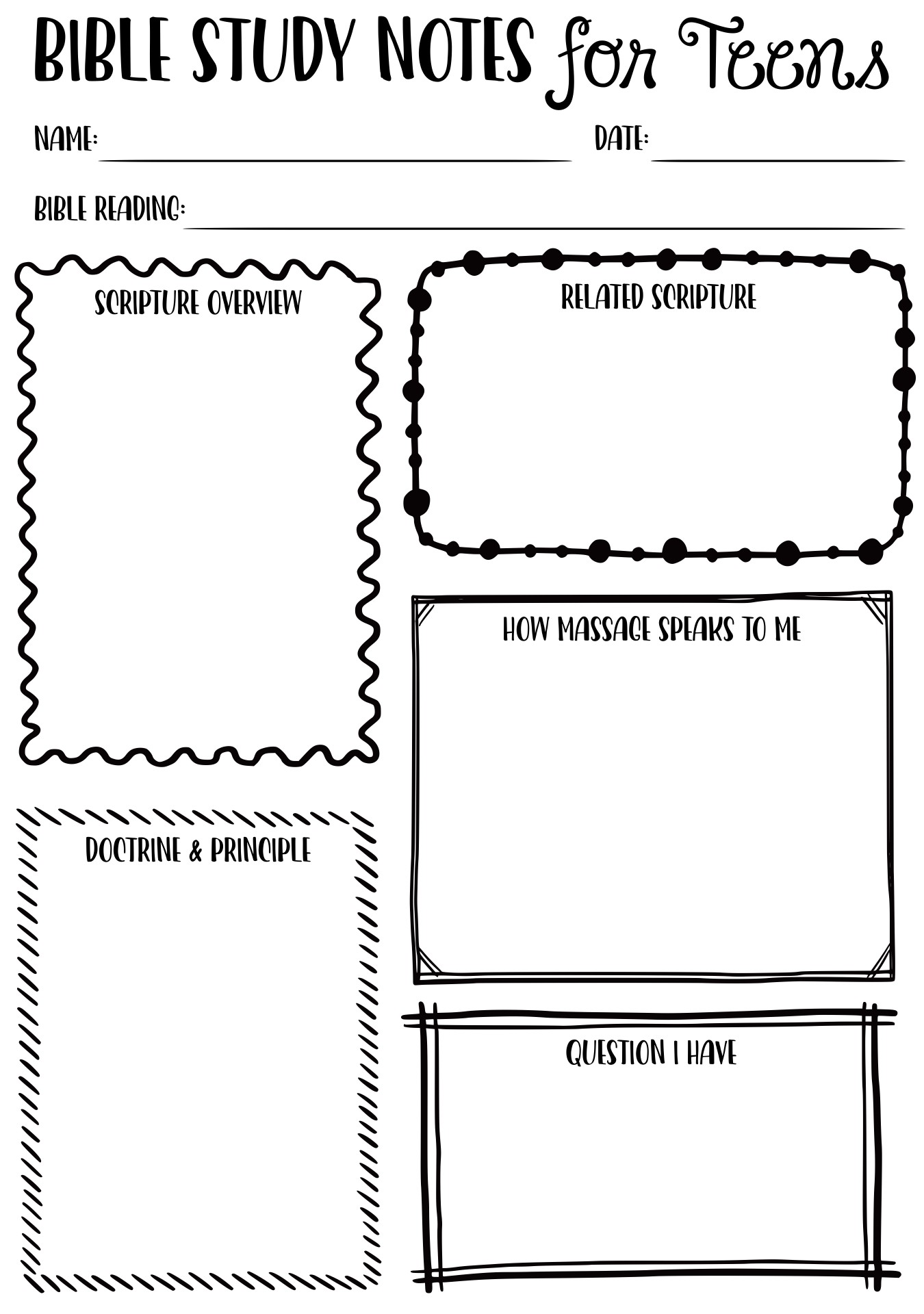 Post Printable Teen Bible Study Worksheets 97775