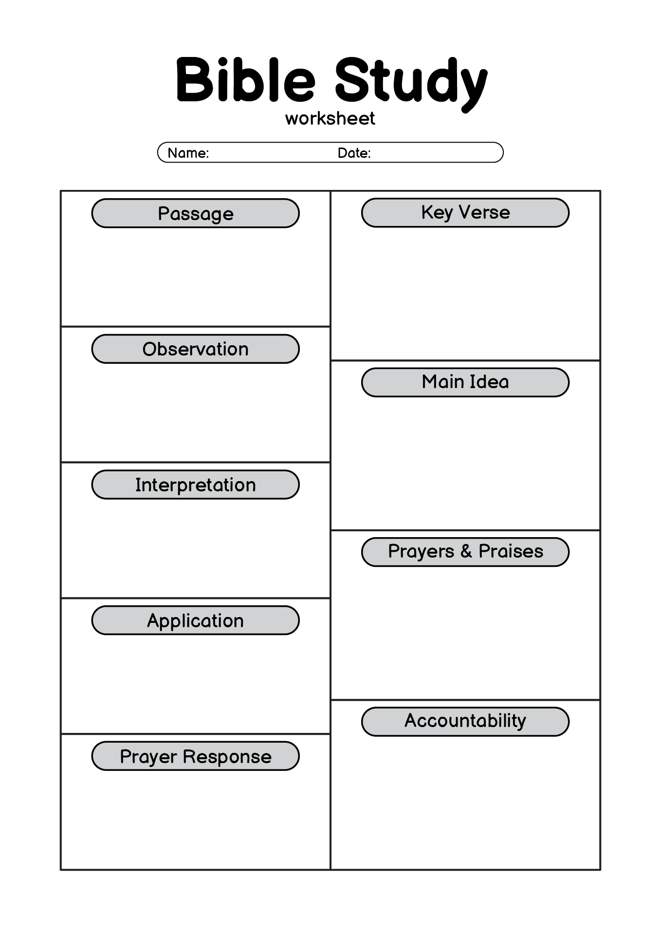 Post Printable Teen Bible Study Worksheets 97775