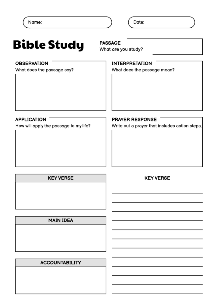 Post Printable Teen Bible Study Worksheets 97775