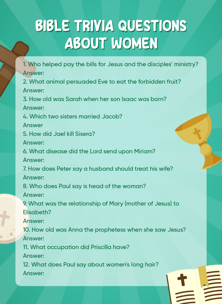 Post Youth Bible Trivia Questions Printable 155700