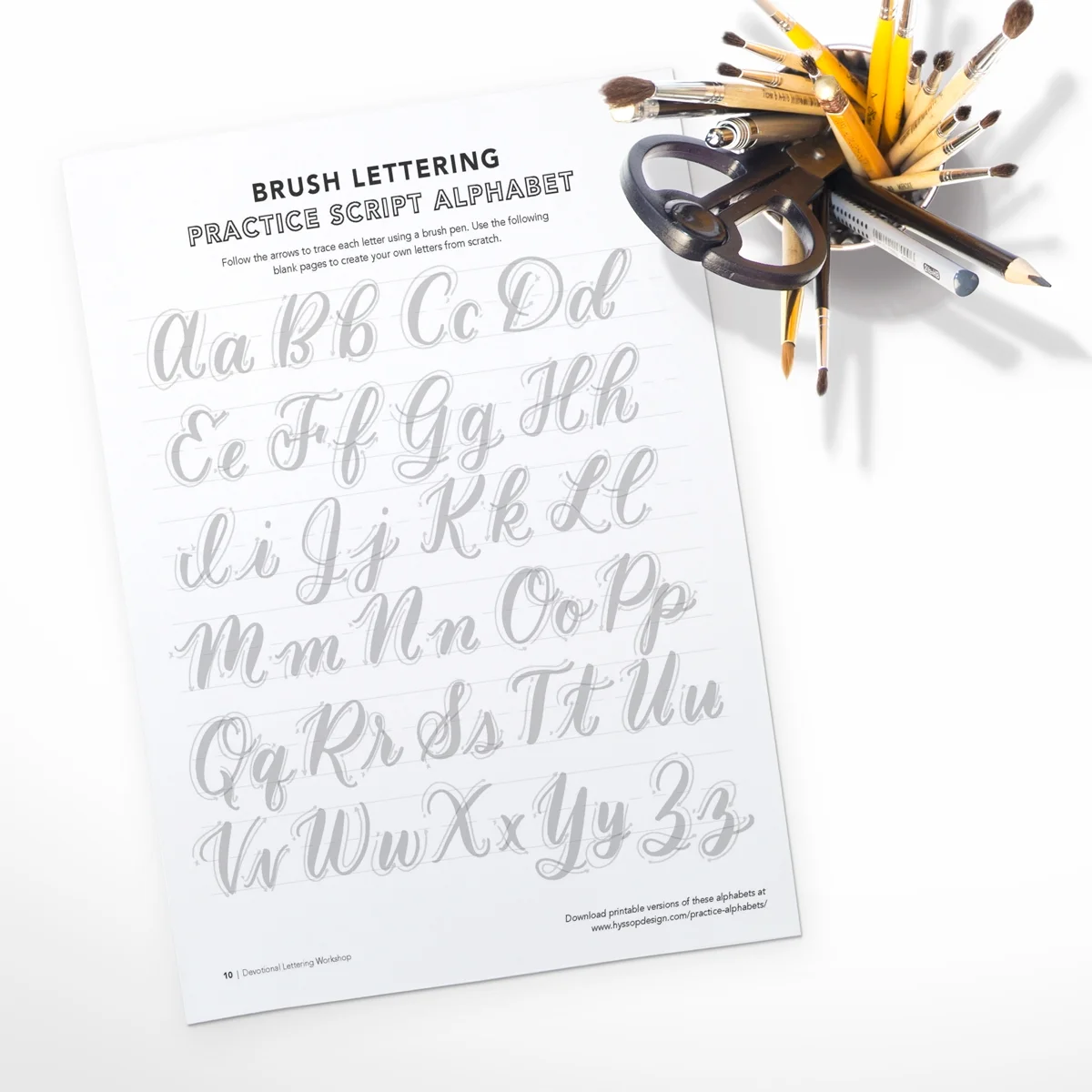 Practice Calligraphy Alphabets