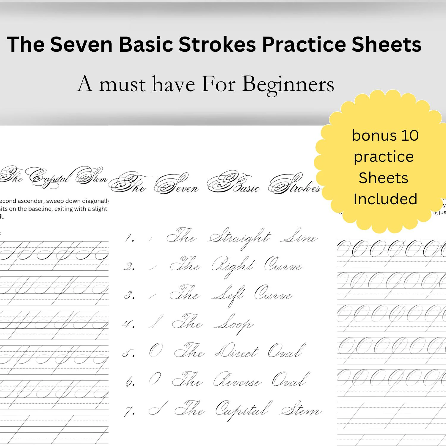 Practice Cursive Workbook The 7 Basic