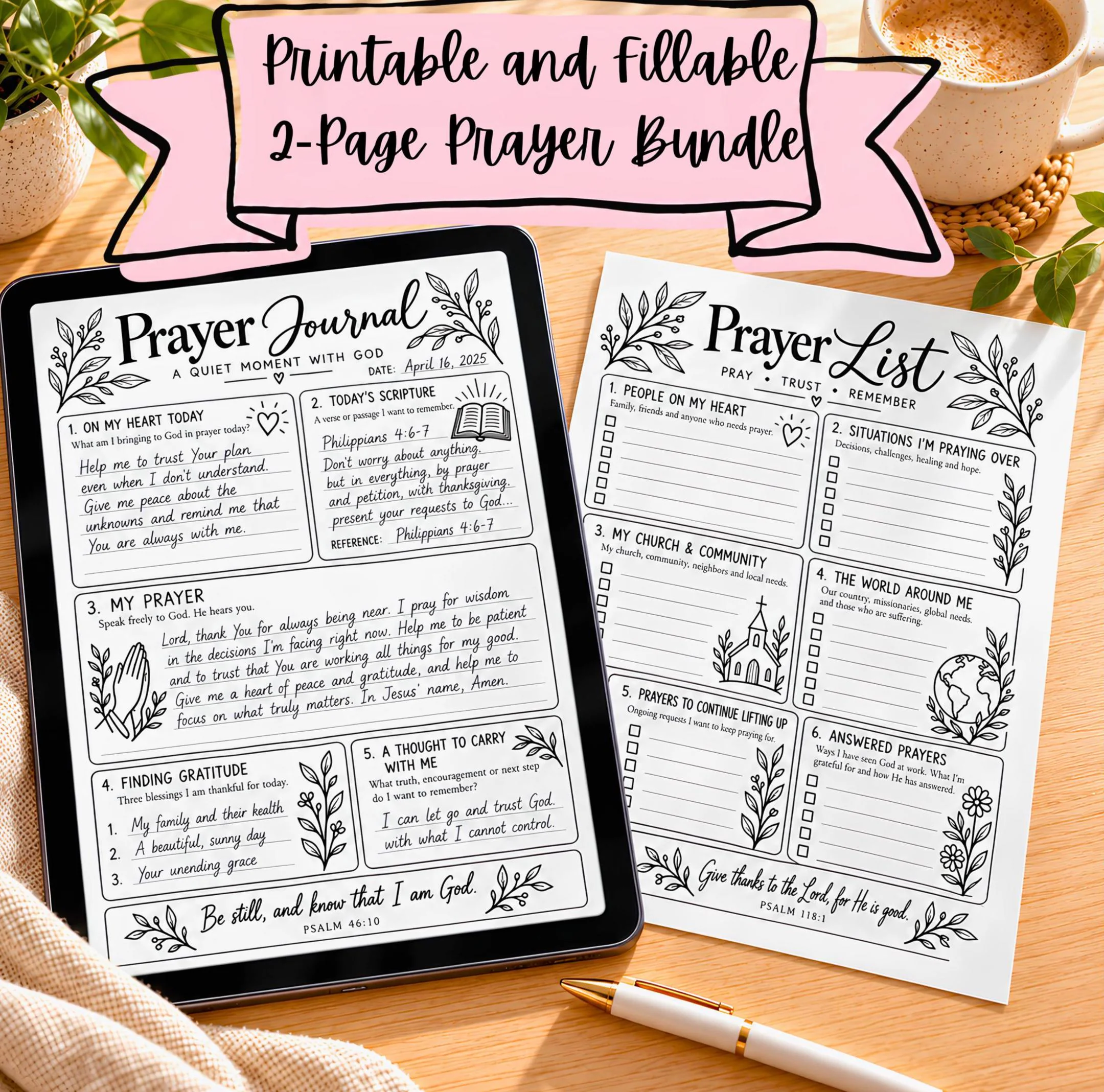Prayer Worksheet Adult