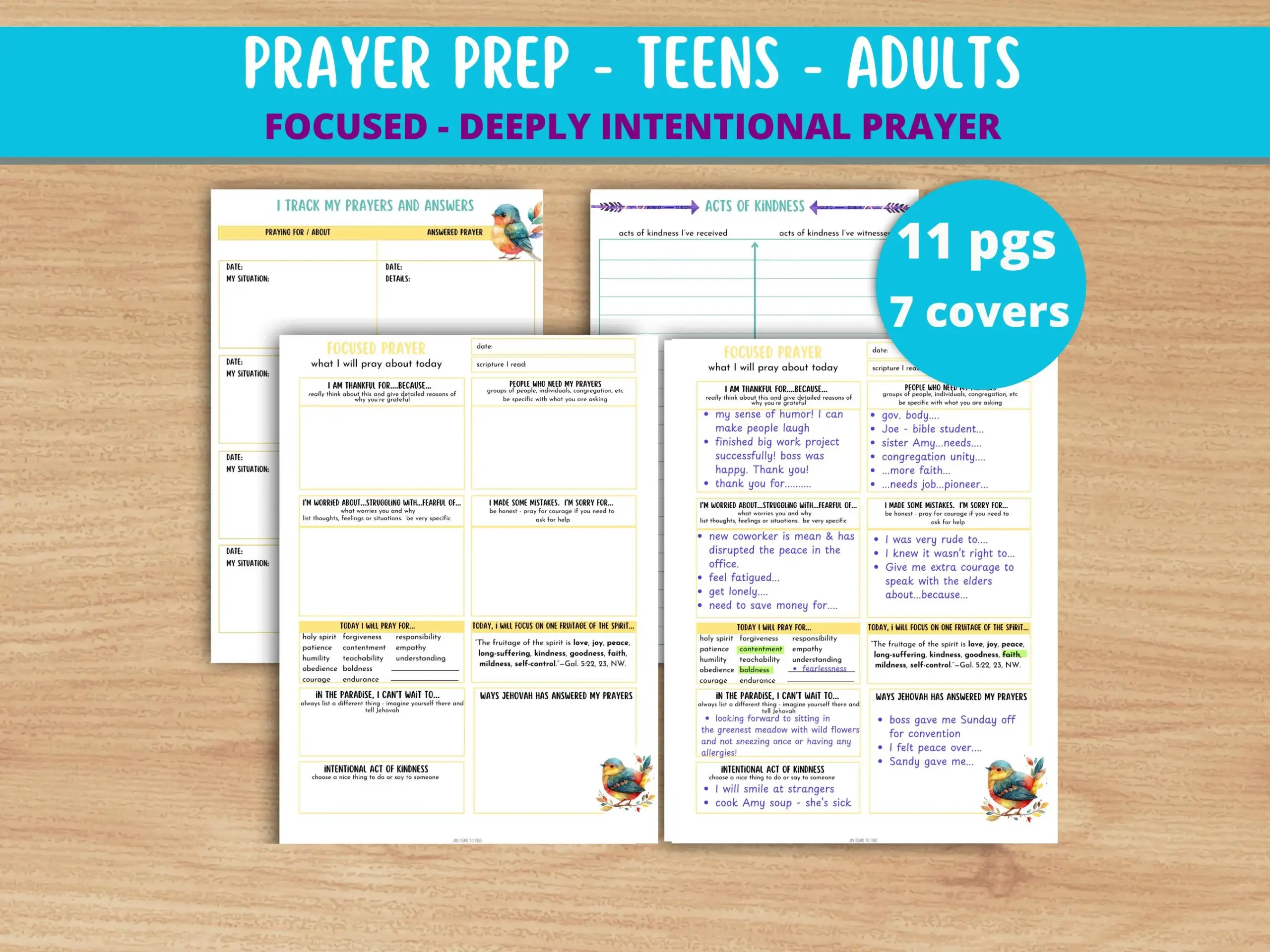 Prayer Worksheets For Adults