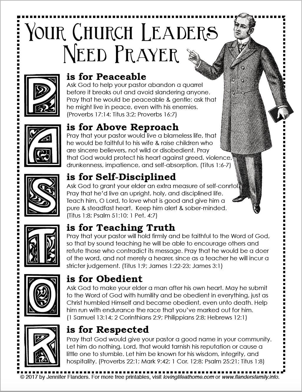 Praying For Your Pastor Free Printable Prayer Guide