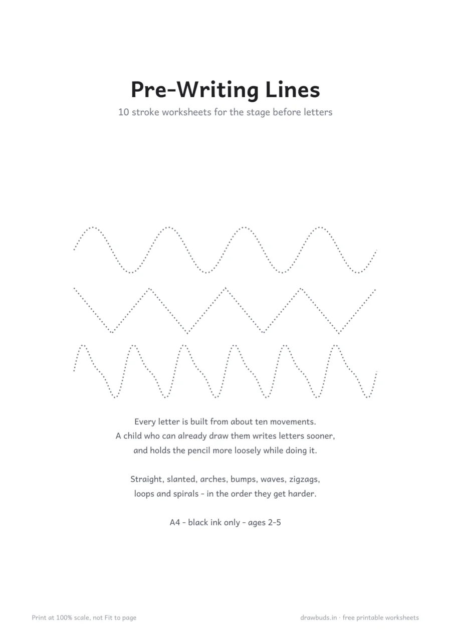 Pre Writing Line Tracing Worksheets
