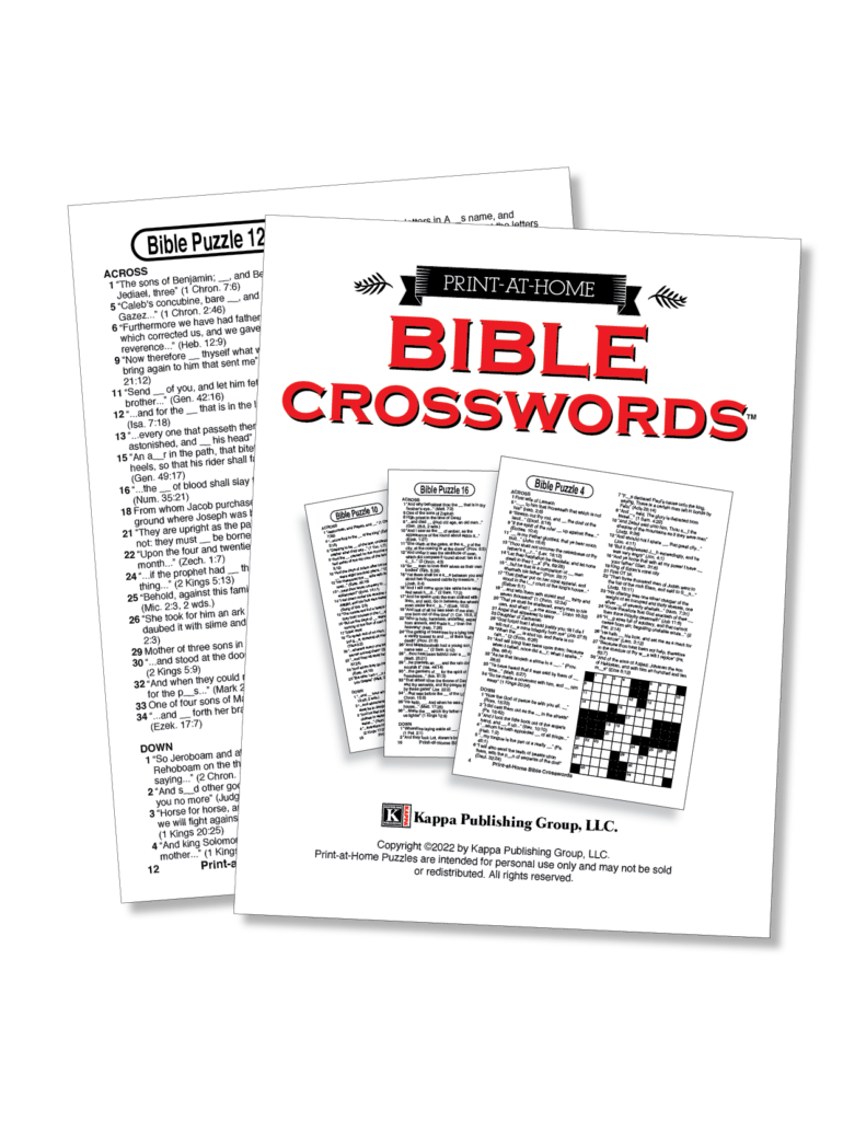 Print At Home Bible Crosswords