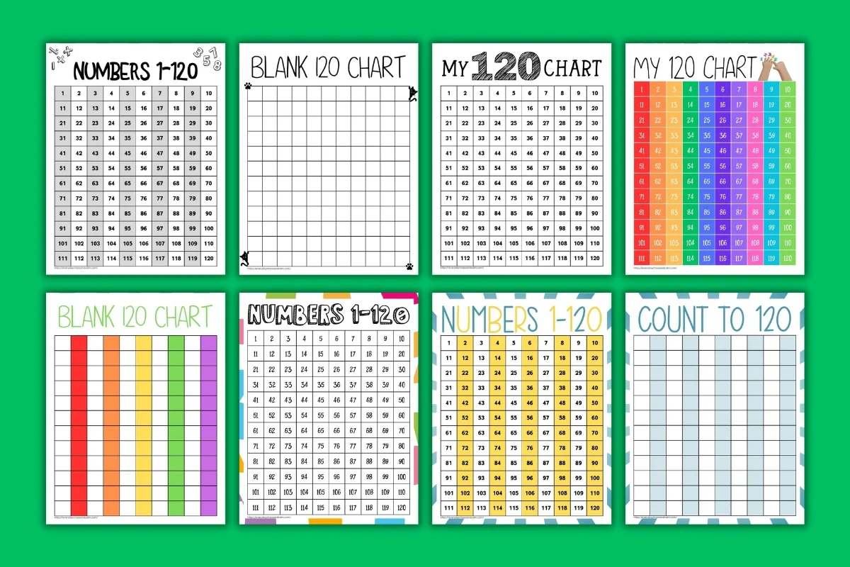 Printable 120 Charts Printable 120 Charts