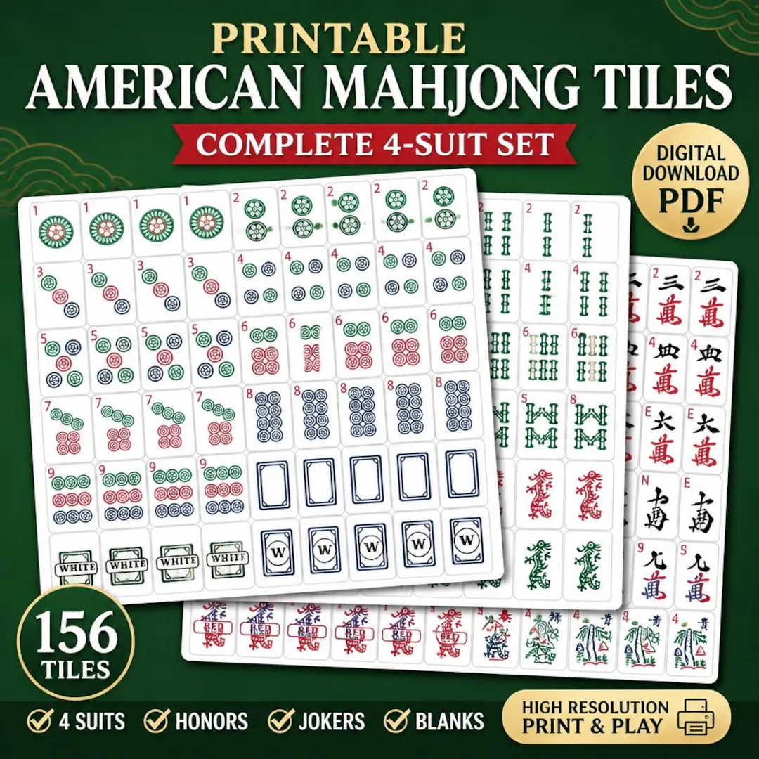 Printable American Mahjong Tiles Pdf