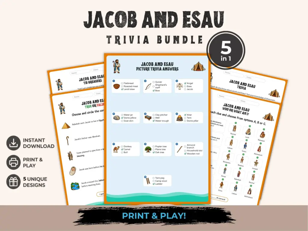 Printable Bible Trivia Multiple Choice